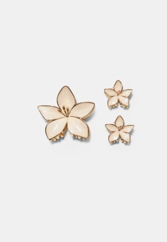 Set de 3 agrafe cu flori