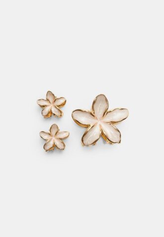 Set de 3 agrafe de păr cu motive florale