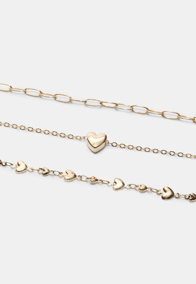Set de 3 coliere Lariat Heart