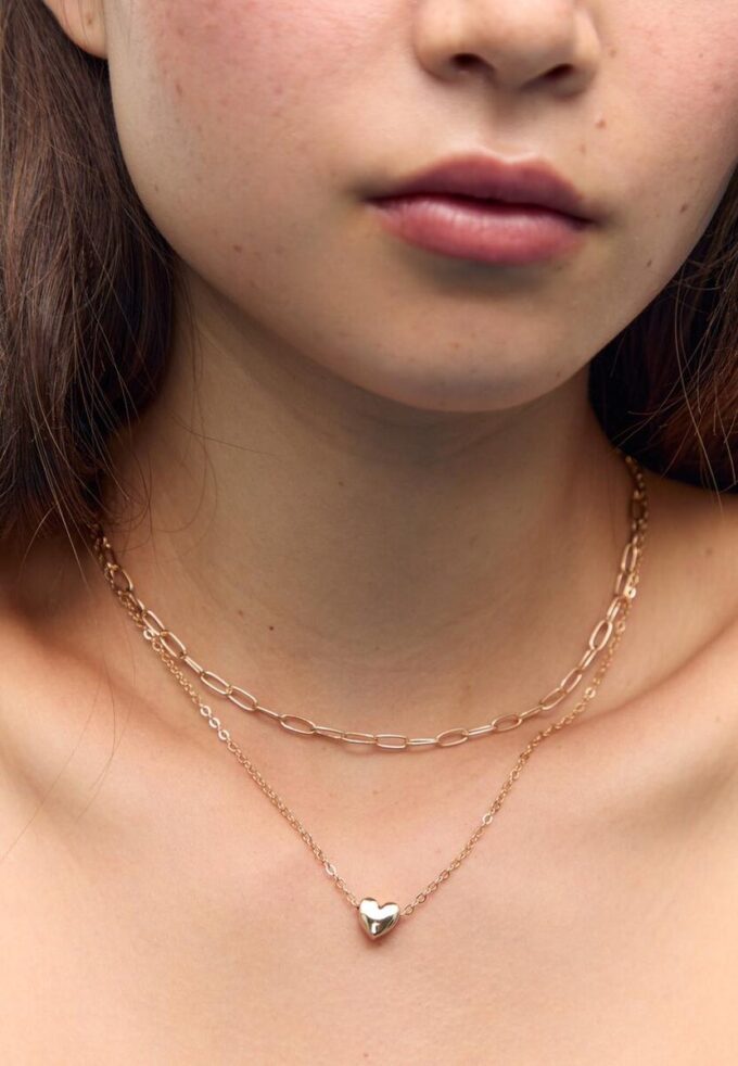 Set de 3 coliere Lariat Heart