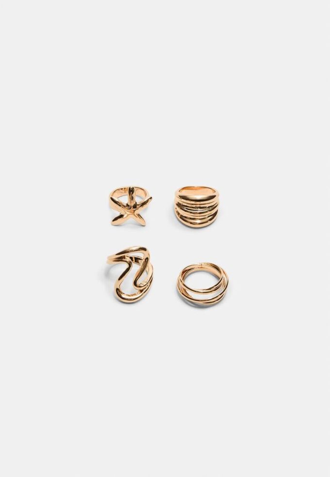 Set de 4 inele cu stele