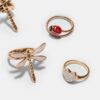 Set de 4 inele Dragonfly