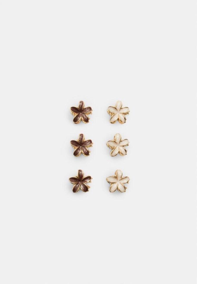 Set de 6 agrafe de păr mini cu flori