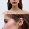 Set de 9 cercei cu fluturi și perle artificiale Set de 9 cercei cu fluturi și perle artificiale