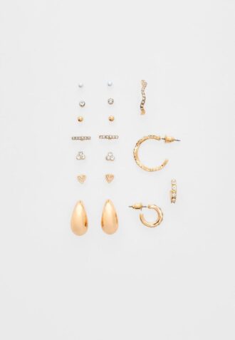 Set de 9 perechi de cercei mini în formă de lacrimă