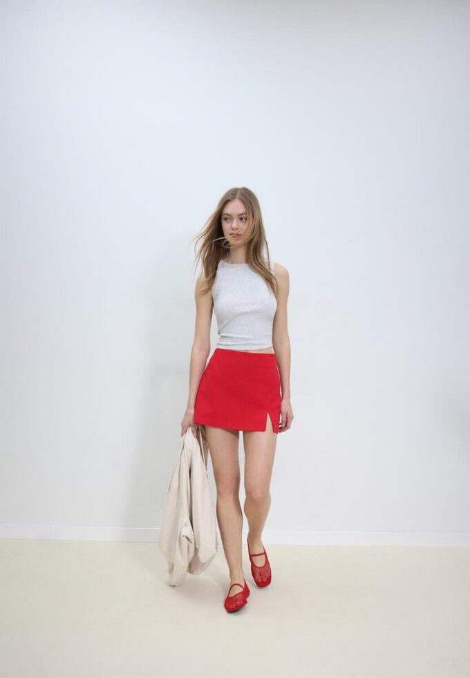 Skort cu despicătură laterală Skort cu despicătură laterală