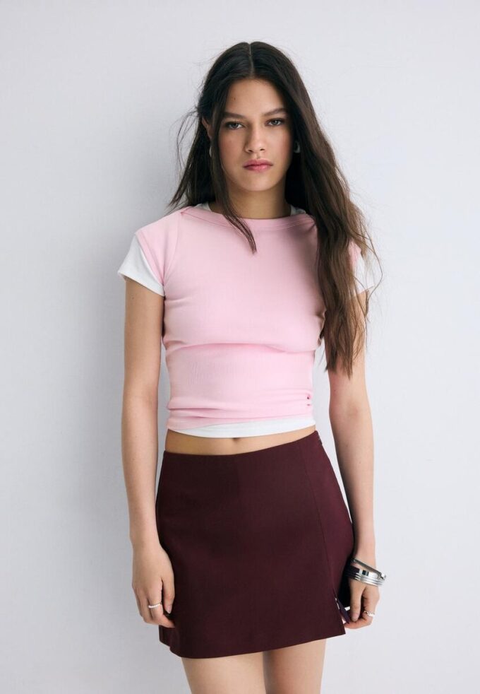 Skort cu despicătură laterală Skort cu despicătură laterală
