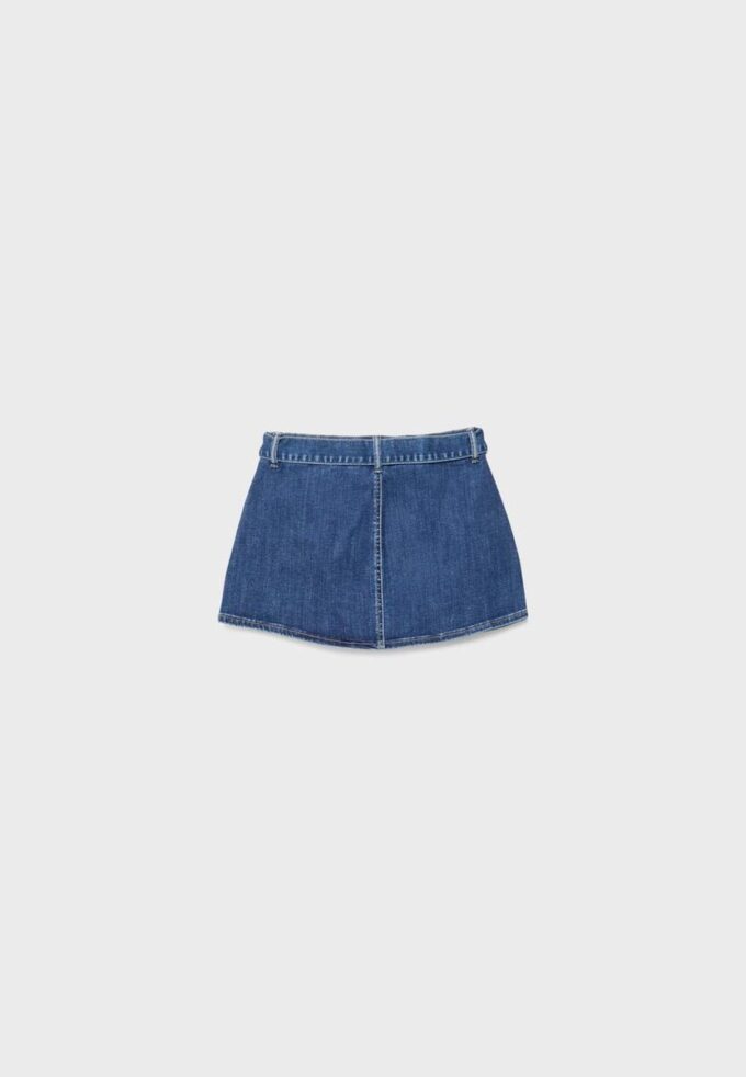 Skort din denim cu curea Skort din denim cu curea