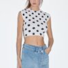 Skort din denim cu încrucișare Skort din denim cu încrucișare