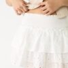 Skort fluidă cu broderie Skort fluidă cu broderie