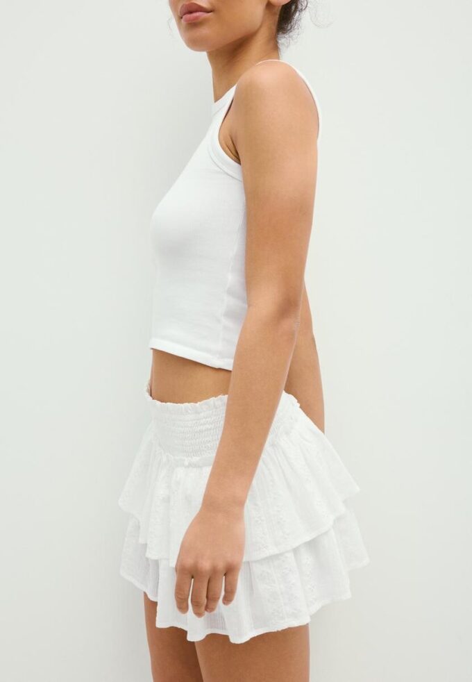 Skort fluidă cu volane Skort fluidă cu volane
