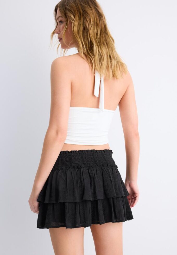 Skort fluidă cu volane Skort fluidă cu volane