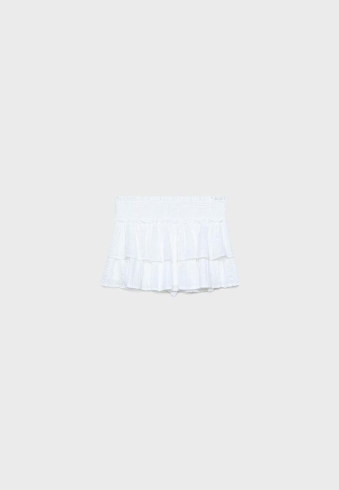 Skort fluidă cu volane Skort fluidă cu volane