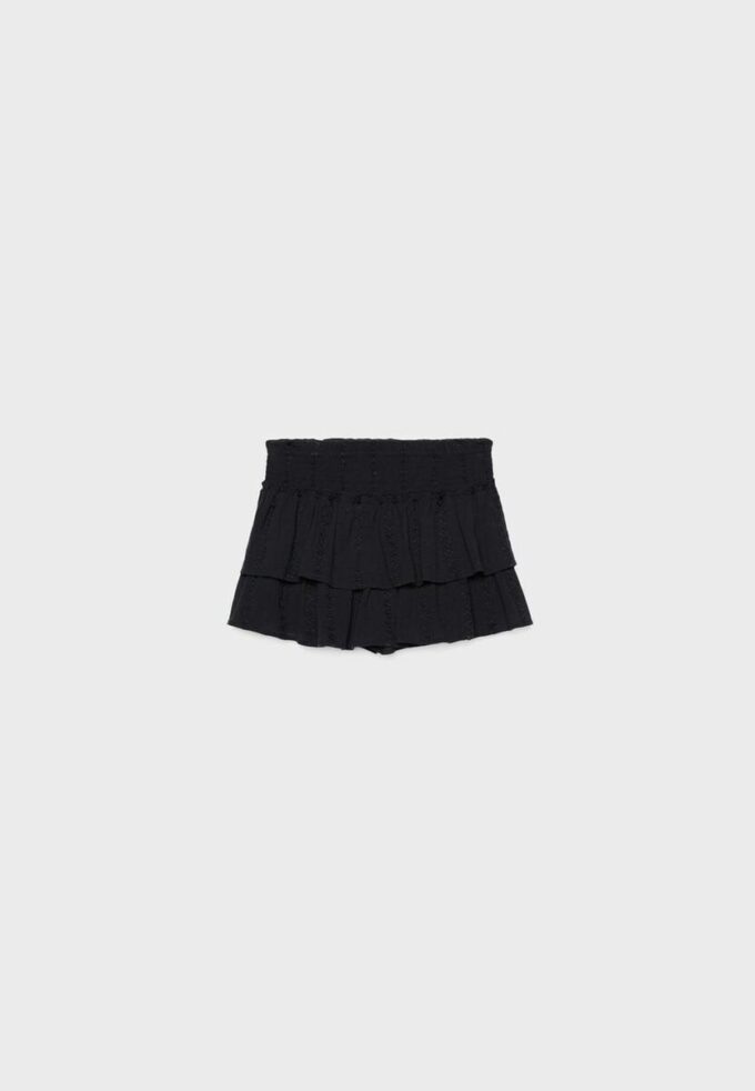Skort fluidă cu volane Skort fluidă cu volane