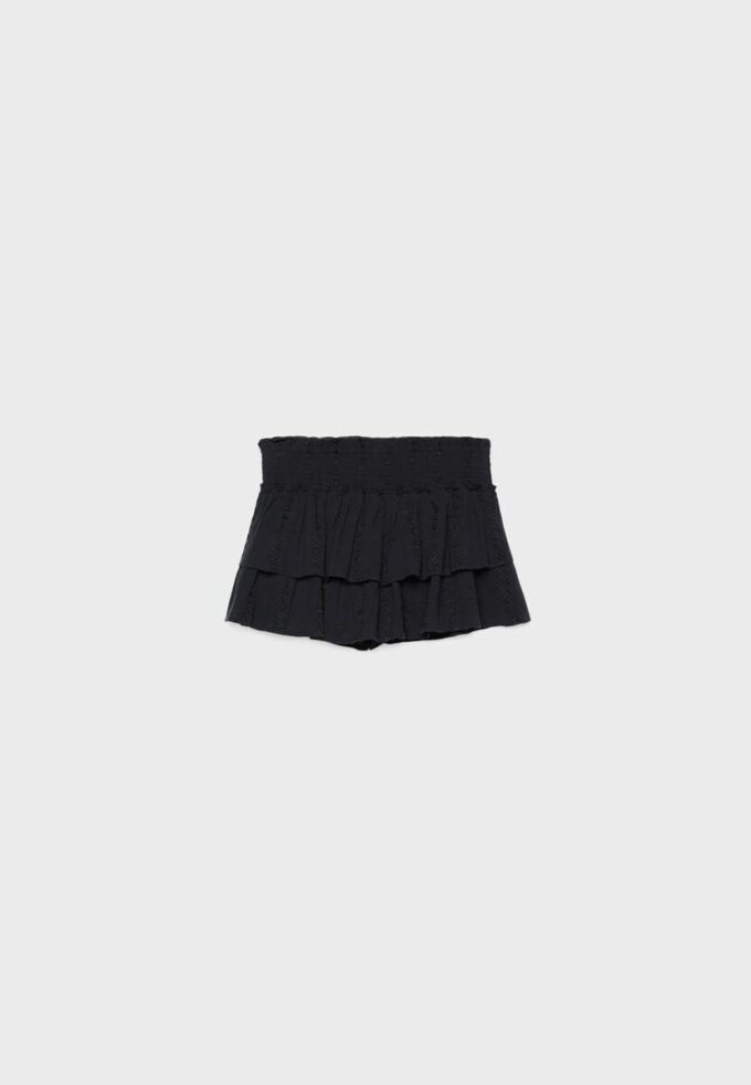 Skort fluidă cu volane Skort fluidă cu volane