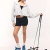 Skort mini cu bordură din dantelă Skort mini cu bordură din dantelă