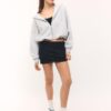 Skort mini cu bordură din dantelă Skort mini cu bordură din dantelă