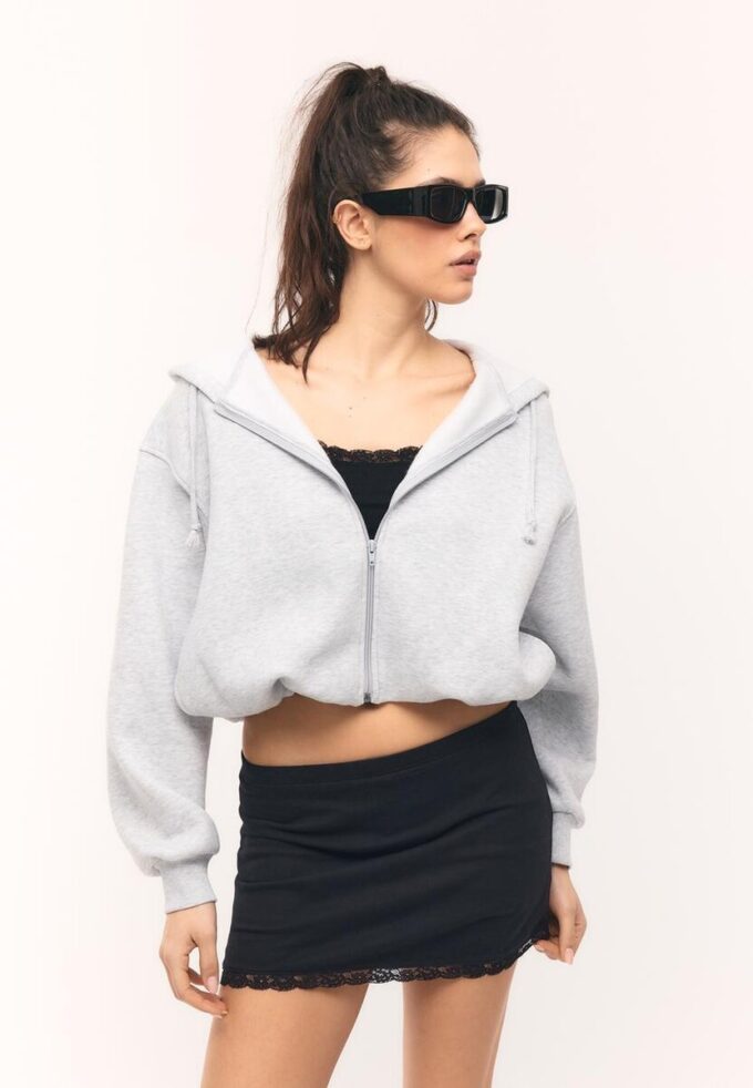Skort mini cu bordură din dantelă Skort mini cu bordură din dantelă
