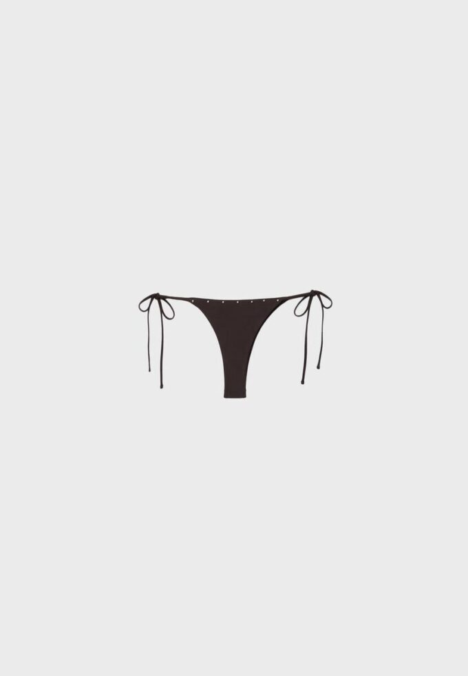Slip de bikini cu șnururi laterale și ținte Slip de bikini cu șnururi laterale și ținte