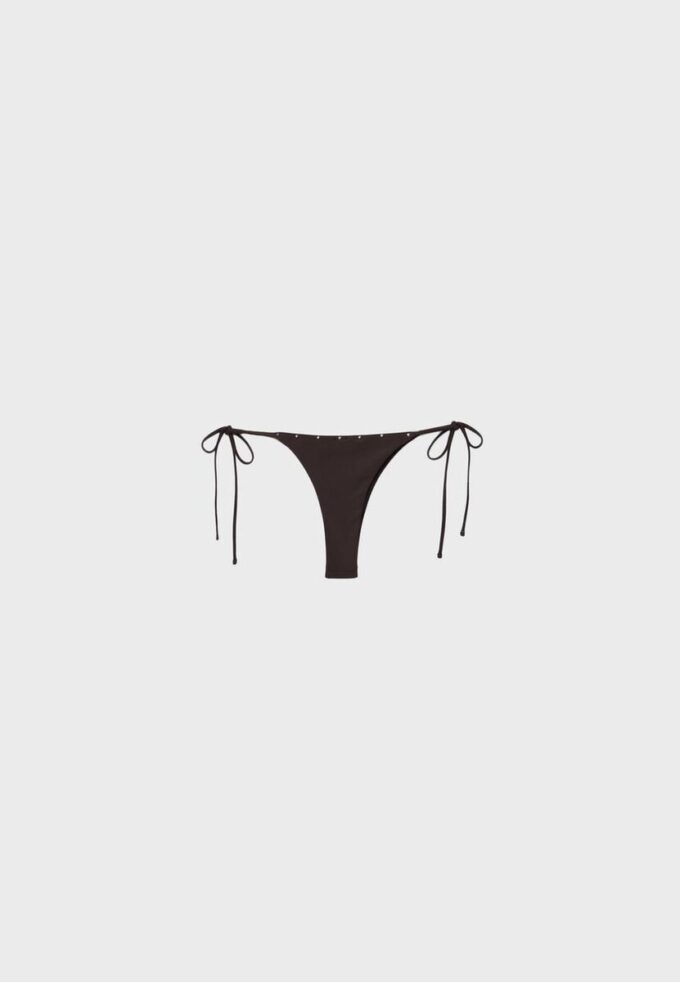 Slip de bikini cu șnururi laterale și ținte Slip de bikini cu șnururi laterale și ținte