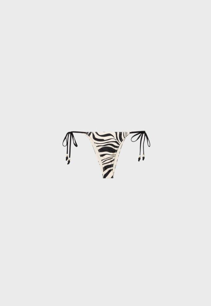 Slipuri de bikini braziliene cu imprimeu satinat Slipuri de bikini braziliene cu imprimeu satinat