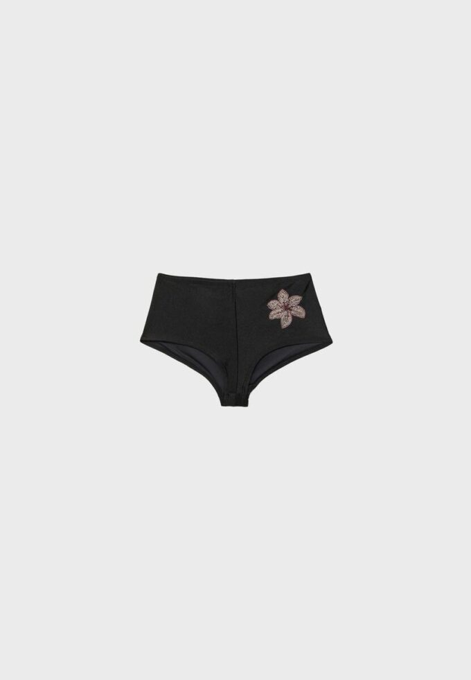 Slipuri de bikini cu flori brodate Slipuri de bikini cu flori brodate