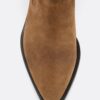 Slouchy ghete din piele de cowboy cu talpă joasă