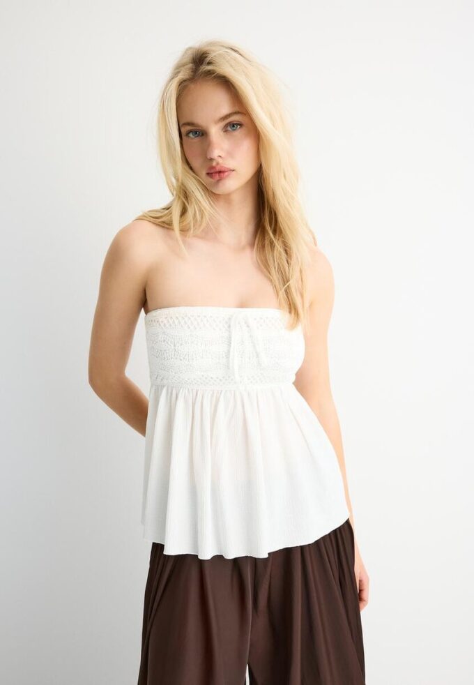Top bandeau croșetat Top bandeau croșetat