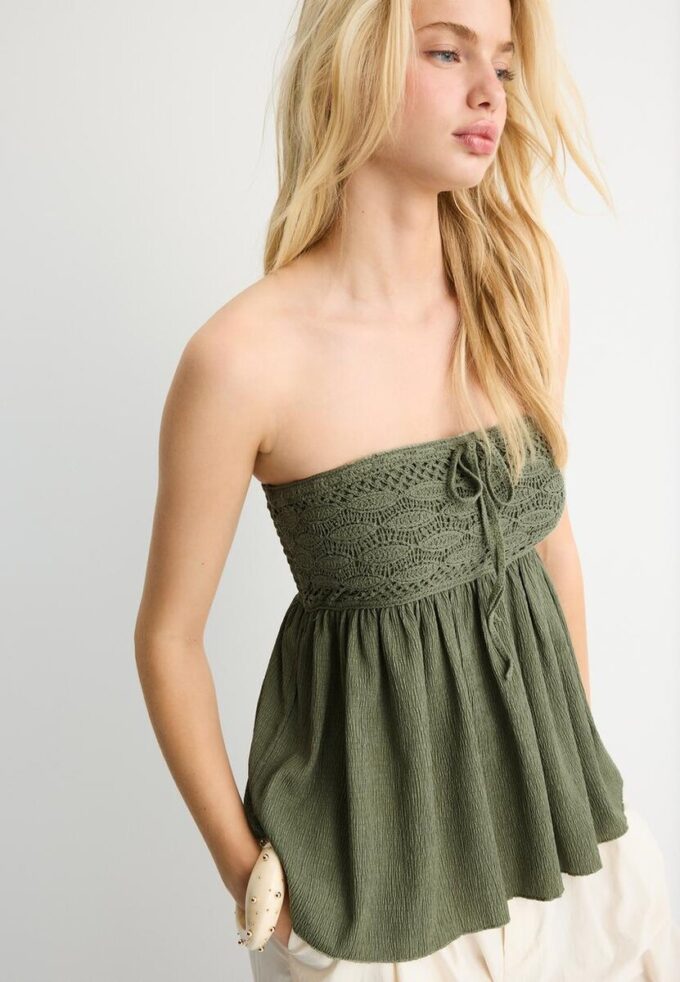 Top bandeau croșetat Top bandeau croșetat