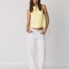 Top cu gât halter cu efect de satin Top cu gât halter cu efect de satin