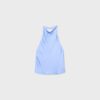 Top cu gât halter cu efect de satin Top cu gât halter cu efect de satin