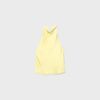 Top cu gât halter cu efect de satin Top cu gât halter cu efect de satin