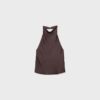 Top cu gât halter cu efect de satin Top cu gât halter cu efect de satin