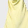 Top cu gât halter cu efect de satin Top cu gât halter cu efect de satin