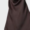 Top cu gât halter cu efect de satin Top cu gât halter cu efect de satin