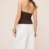 Top cu gât halter din bengalină Top cu gât halter din bengalină