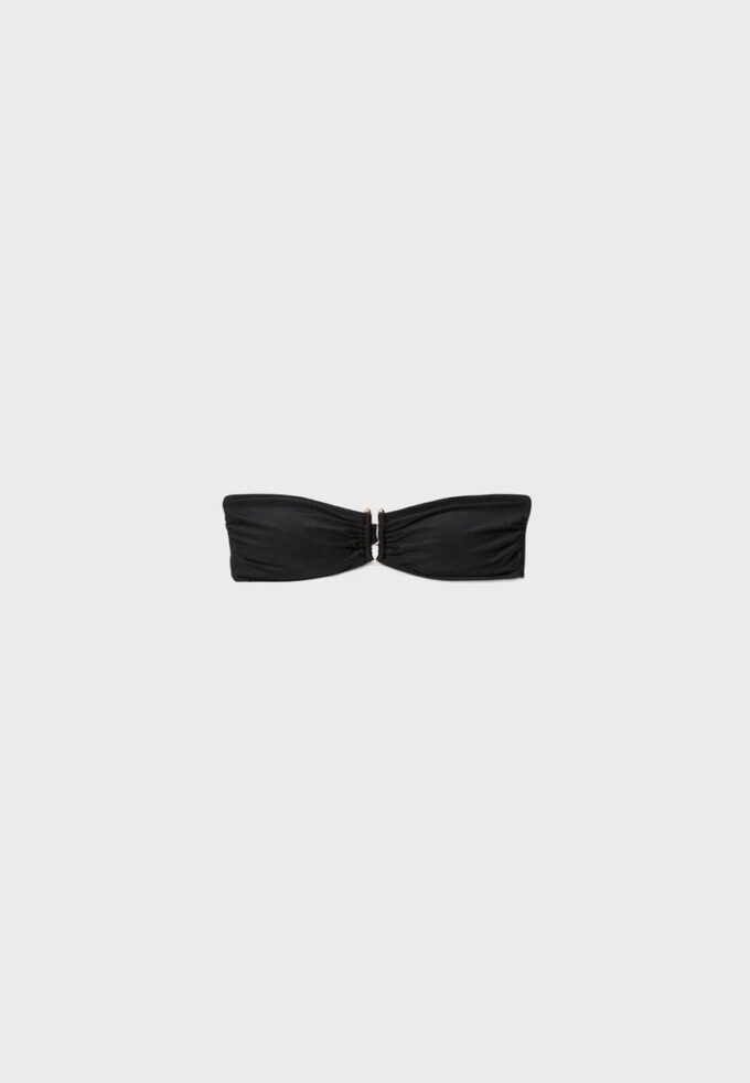 Top de bikini bandeau cu decolteu în U Top de bikini bandeau cu decolteu în U