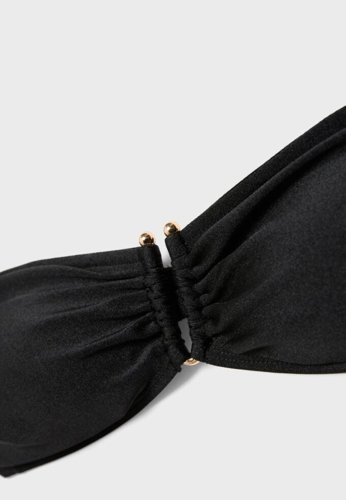 Top de bikini bandeau cu decolteu în U Top de bikini bandeau cu decolteu în U