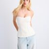 Top de bikini tip bandeau cu decolteu în formă de inimă Top de bikini tip bandeau cu decolteu în formă de inimă