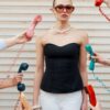 Top de bikini tip bandeau cu decolteu în formă de inimă Top de bikini tip bandeau cu decolteu în formă de inimă