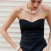 Top de bikini tip bandeau cu decolteu în formă de inimă Top de bikini tip bandeau cu decolteu în formă de inimă