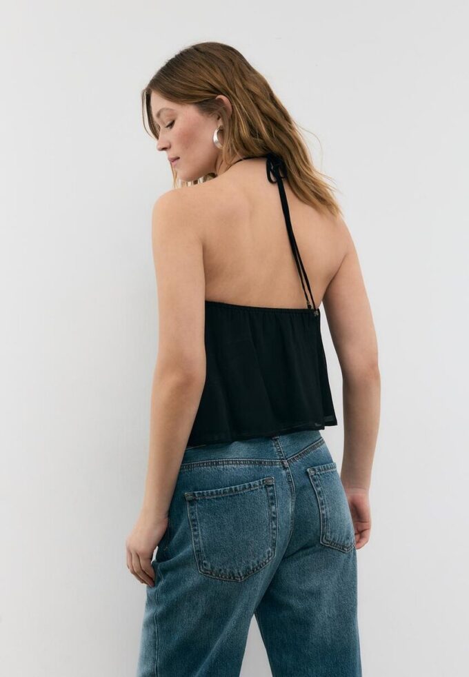Top halter brodat