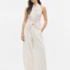 Top halter cu nod semi-șifonat în stil qipao Top halter cu nod semi-șifonat în stil qipao