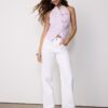 Top halter cu nod semi-șifonat în stil qipao Top halter cu nod semi-șifonat în stil qipao