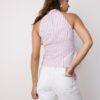 Top halter cu nod semi-șifonat în stil qipao Top halter cu nod semi-șifonat în stil qipao