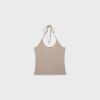 Top tricotat cu gât halter Top tricotat cu gât halter