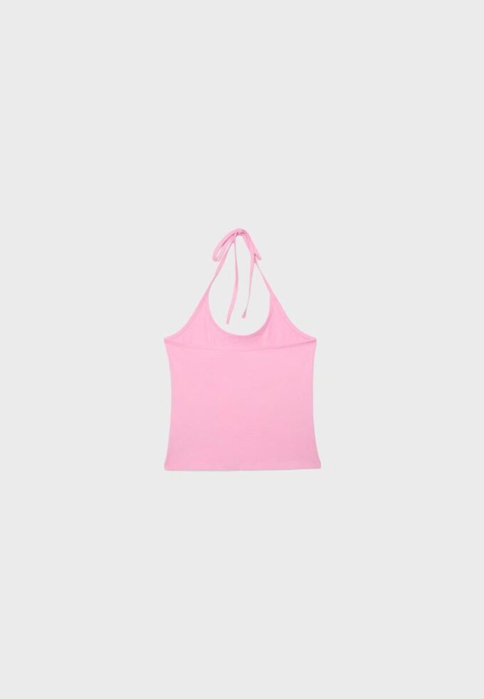 Top tricotat cu gât halter Top tricotat cu gât halter