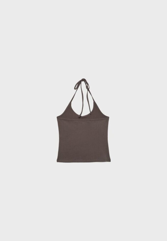Top tricotat cu gât halter Top tricotat cu gât halter