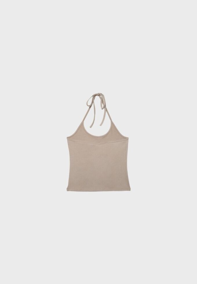 Top tricotat cu gât halter Top tricotat cu gât halter