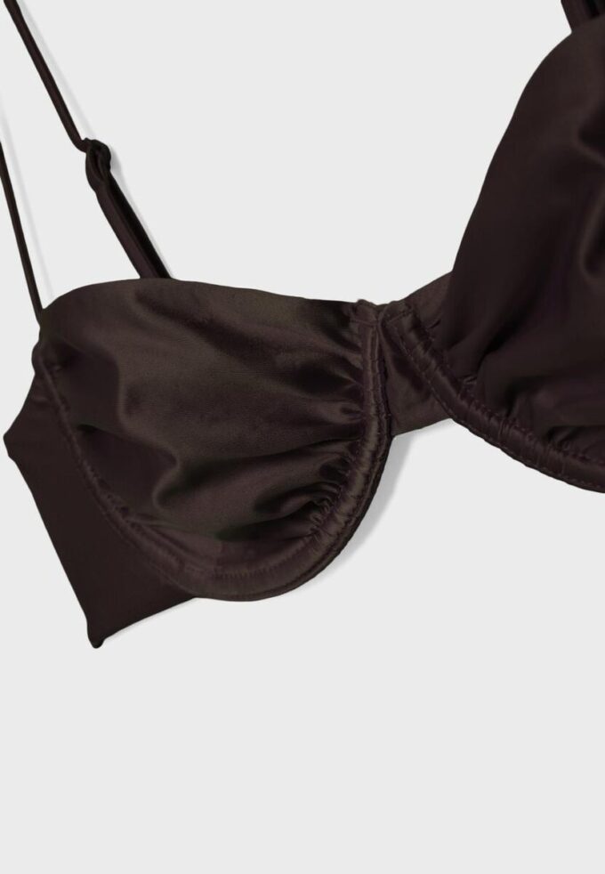 Topuri de bikini balconet din satin Topuri de bikini balconet din satin